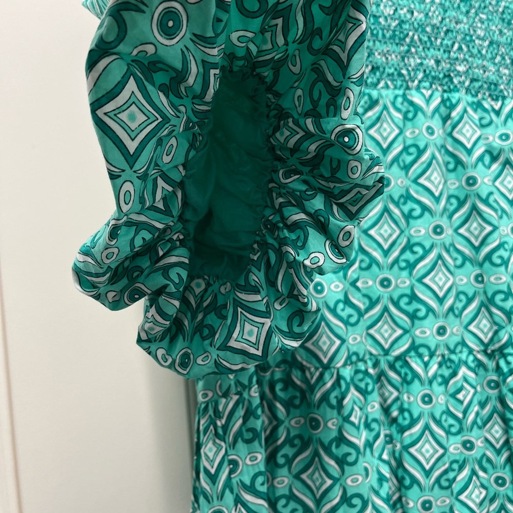 Hyacinth House Mint Green Geo Floral Graham Mini Dress - Picture 9 of 9